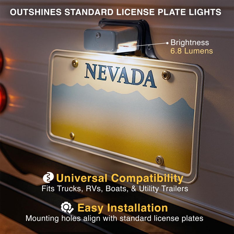 Lumitronics Heavy-Duty Trailer License Plate Bracket, Rustproof Steel Mount with Drainage Holes, Universal Fit for Trucks, RVs, Boats, and Utility Trailers (Gray) - Image 3